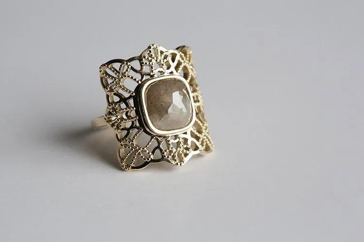 Carmen Salt & Pepper Diamond Ring view 2