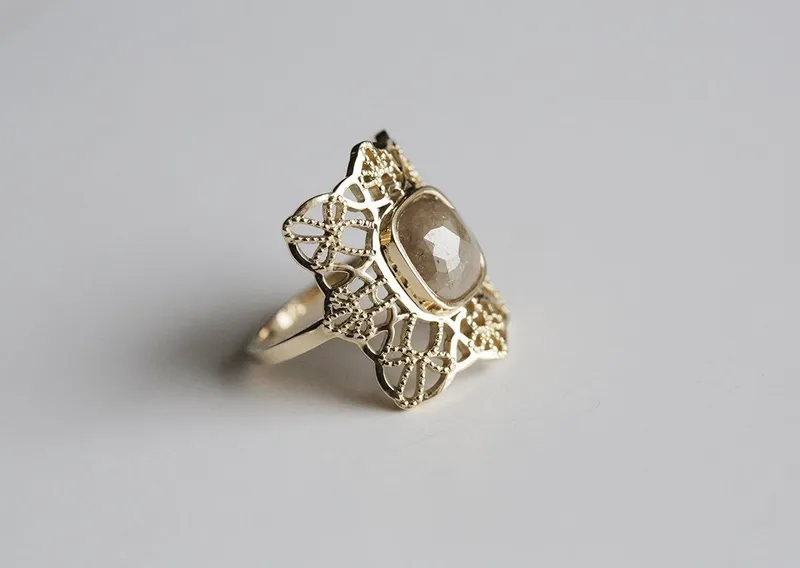 Carmen Salt & Pepper Diamond Ring view 3