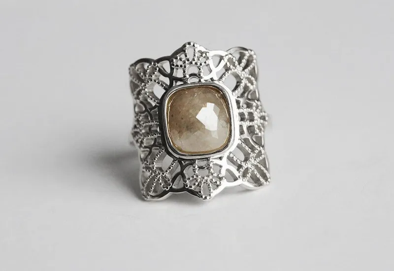 Carmen Salt & Pepper Diamond Ring view 7
