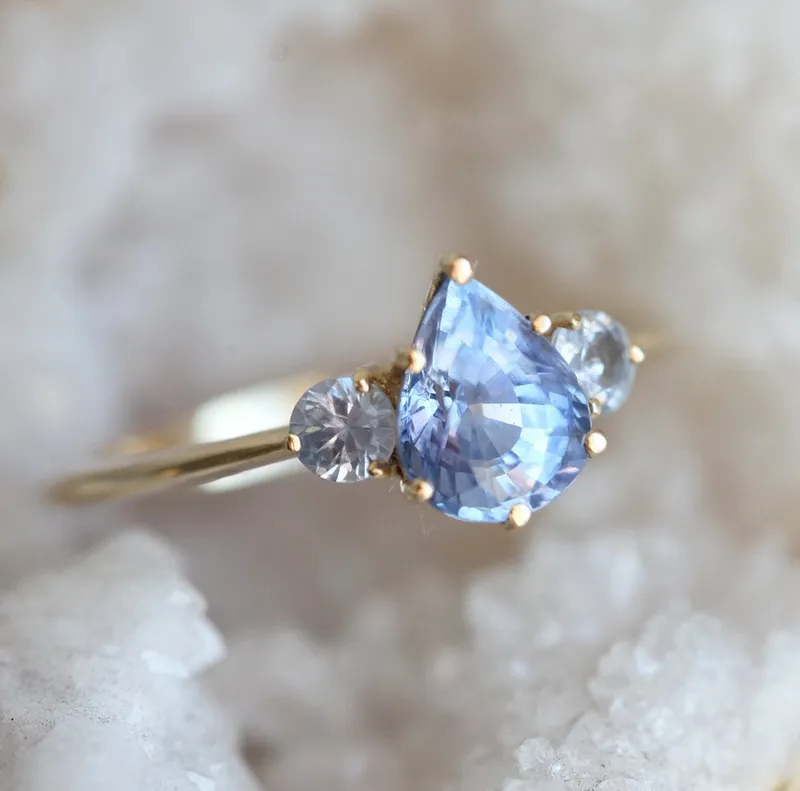 Carrie Pear Sapphire Ring vy 11