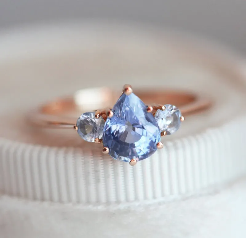 Carrie Pear Sapphire Ring vy 12