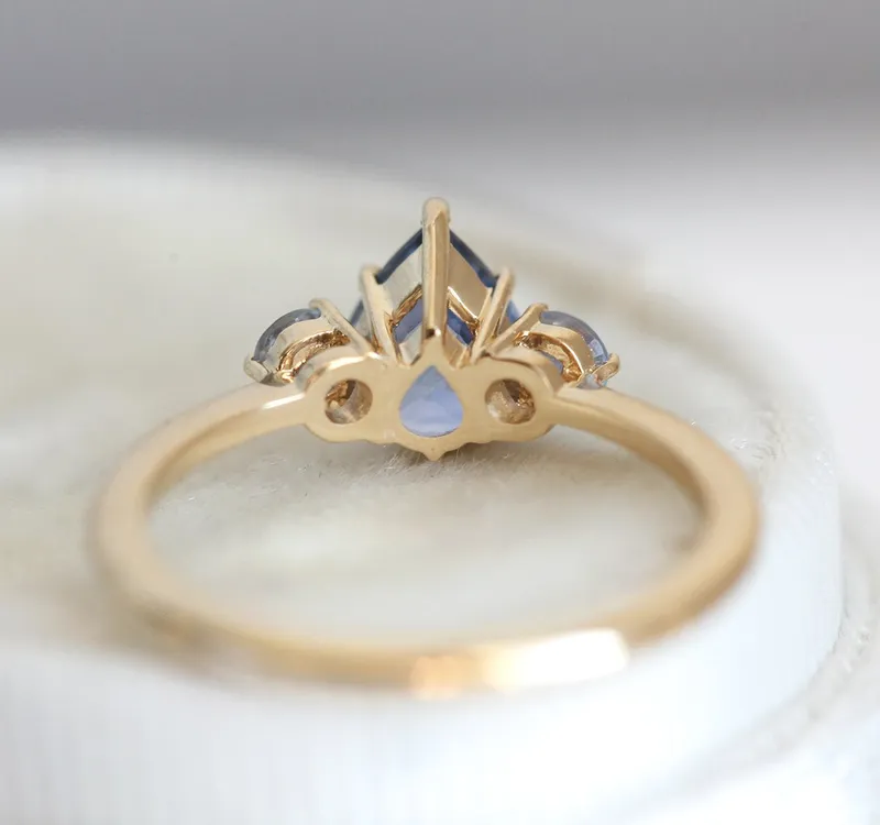 Carrie Pear Sapphire Ring vy 4