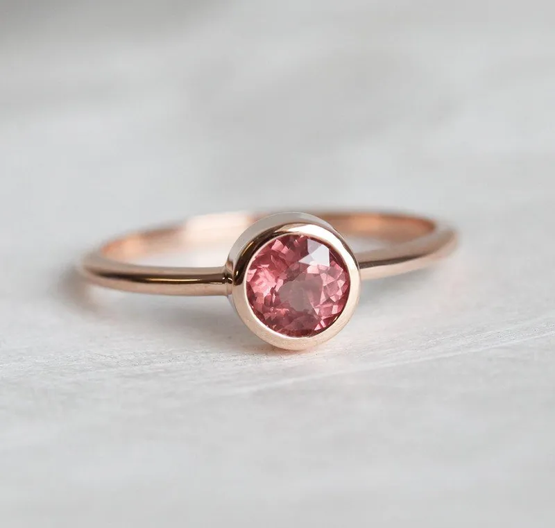 Carter Round Garnet Ring vy 5