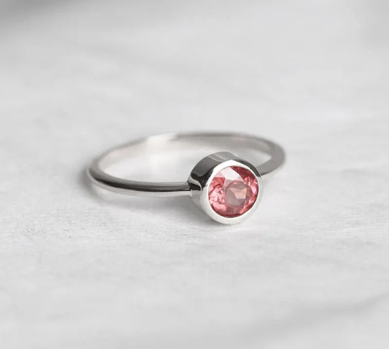 Carter Round Garnet Ring vy 7