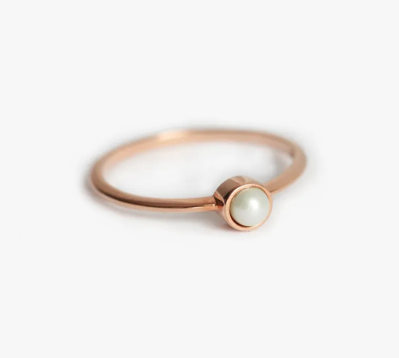 Celia Round Pearl Ring vy 6