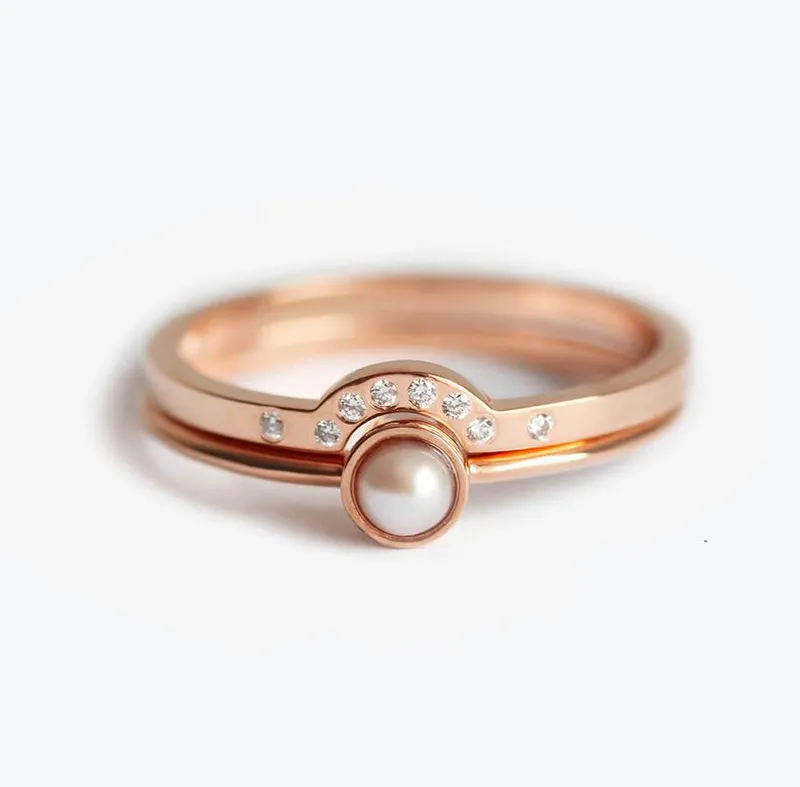 Celia Round Pearl Ring Set vy 6