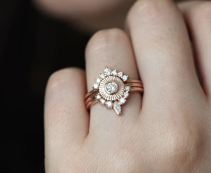 Charlotte Diamond Sunset Ring Set view 2