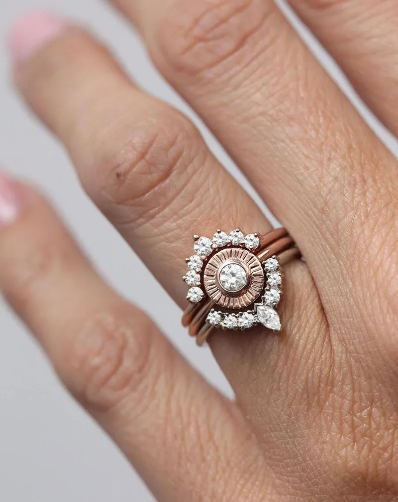Charlotte Diamond Sunset Ring Set view 3