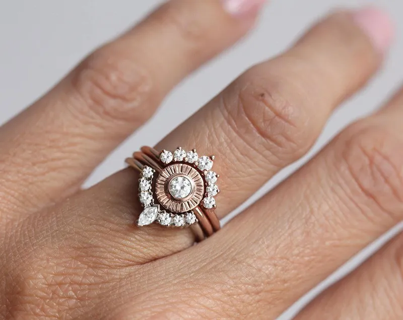 Charlotte Diamond Sunset Ring Set view 5