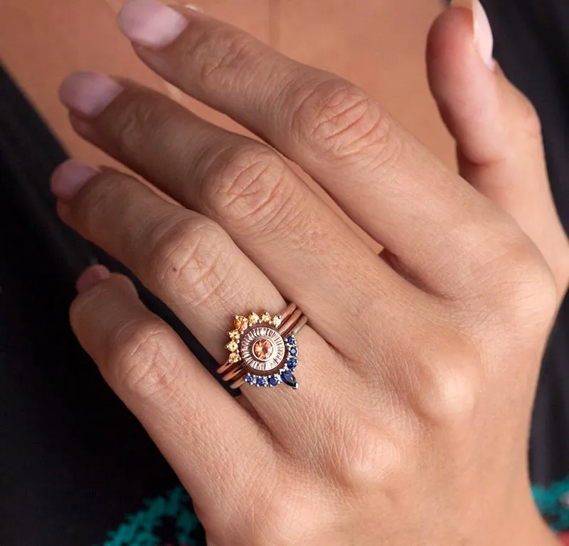 Charlotte Diamond Sunset Ring Set view 6