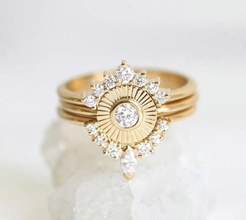 Charlotte Diamond Sunset Ring Set view 7