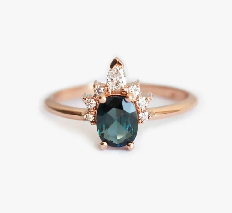 Chhavi Oval Sapphire Diamond Ring sapphire oval cut engagement ring