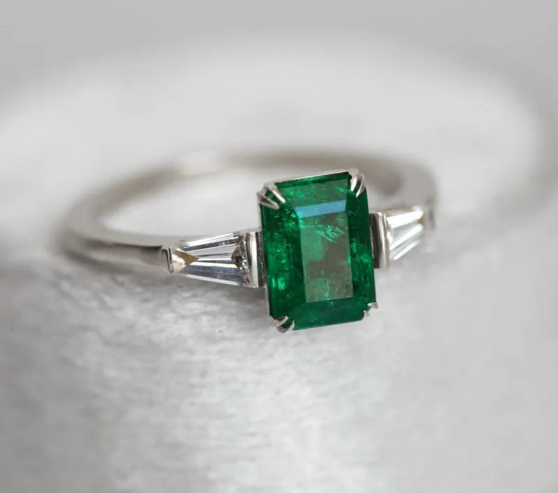 CLEO EMERALD RING WITH ACCENT STONES view 10