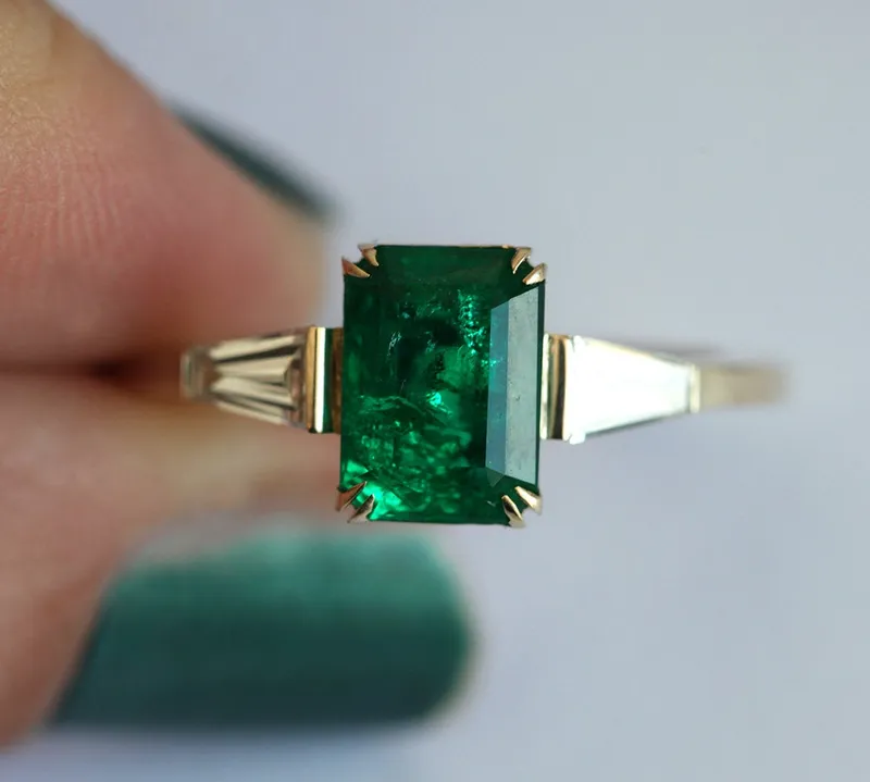 CLEO EMERALD RING WITH ACCENT STONES view 5