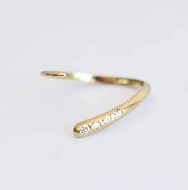 Comet Diamond Wrap Wedding Ring vy 4