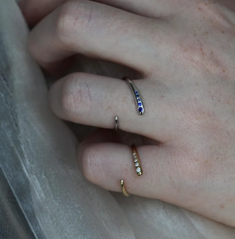 Comet Diamond Wrap Wedding Ring vy 7