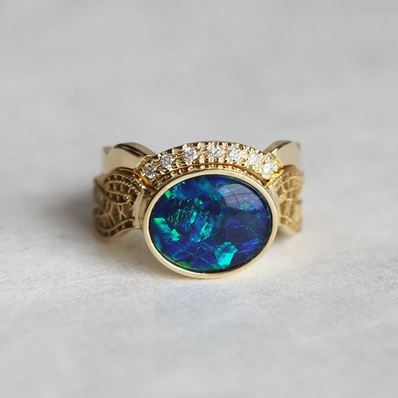 Cordelia Opal Ring Set vy 2