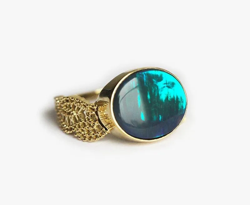 Cordelia Oval Opal Ring view 2