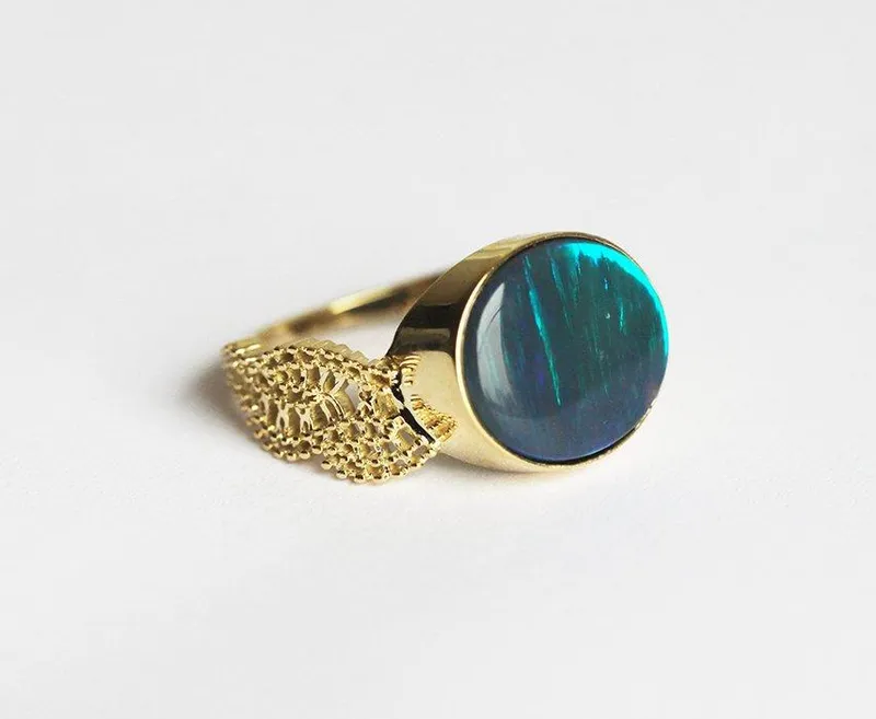 Cordelia Oval Opal Ring view 5