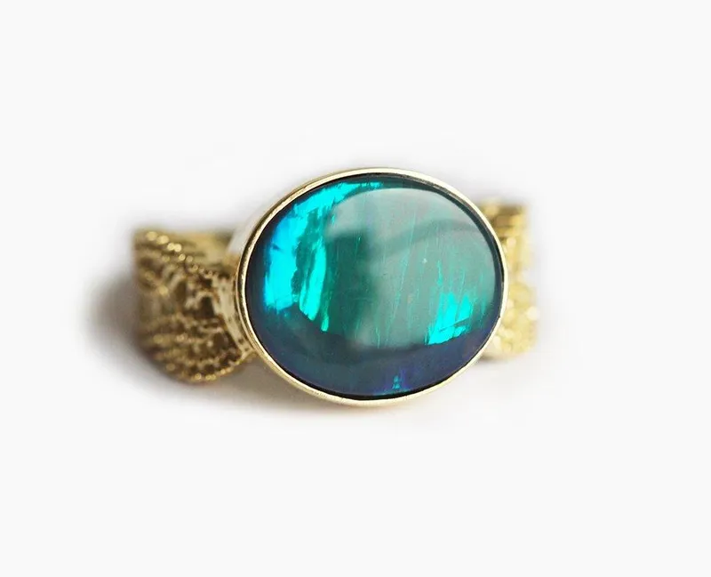 Cordelia Oval Opal Ring oval cut engagement ring