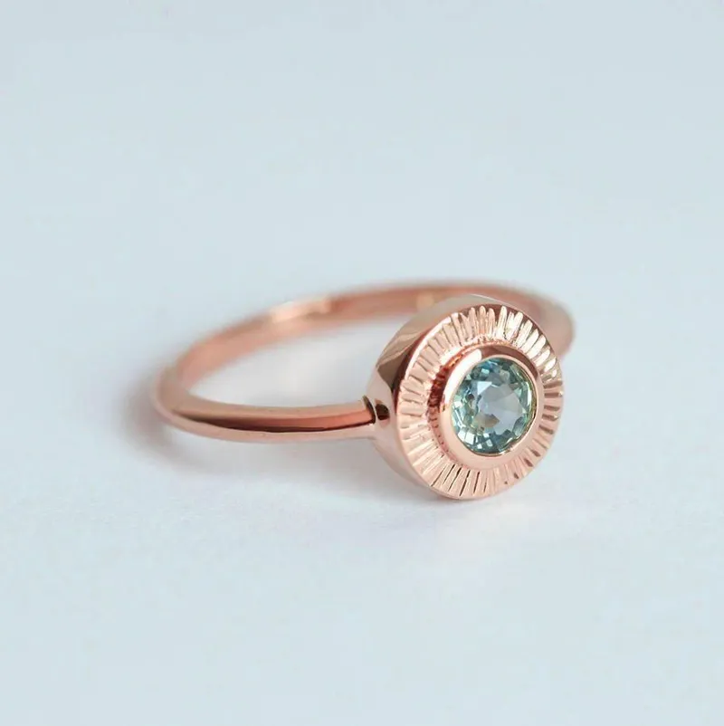 Crey Round Sapphire Ring vy 4