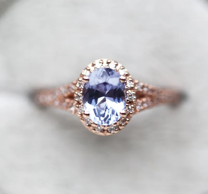 CRISTINA SAPPHIRE DIAMOND HALO RING sapphire oval cut engagement ring