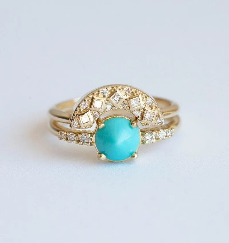 Curved Diamond Band, Curved Wedding Band view 3