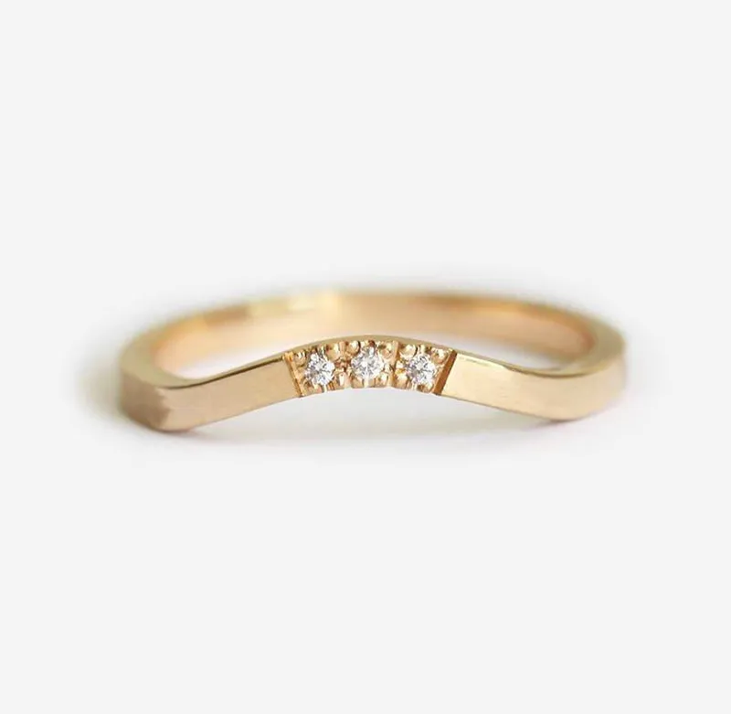 Curved Pave Diamond Nesting Band vy 3