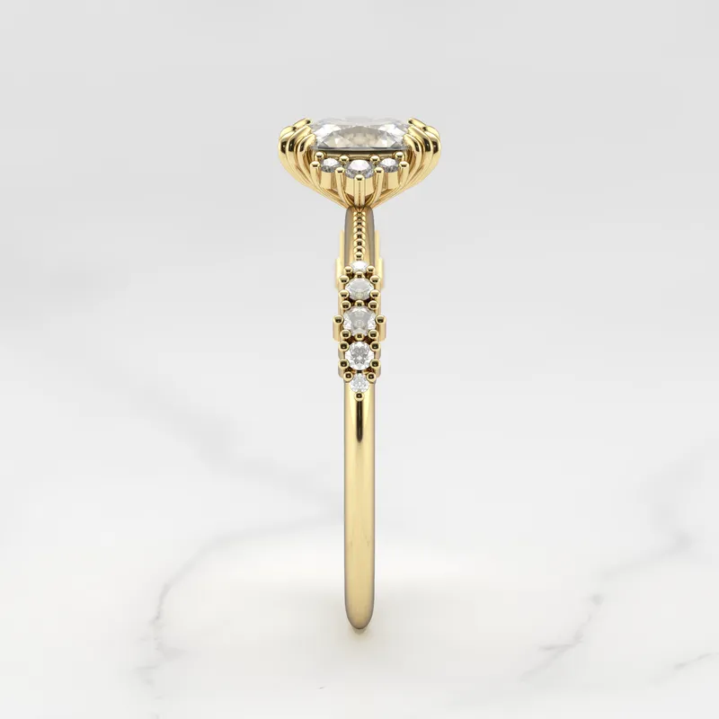 CUSHION CLUSTER DIAMOND RING view 10