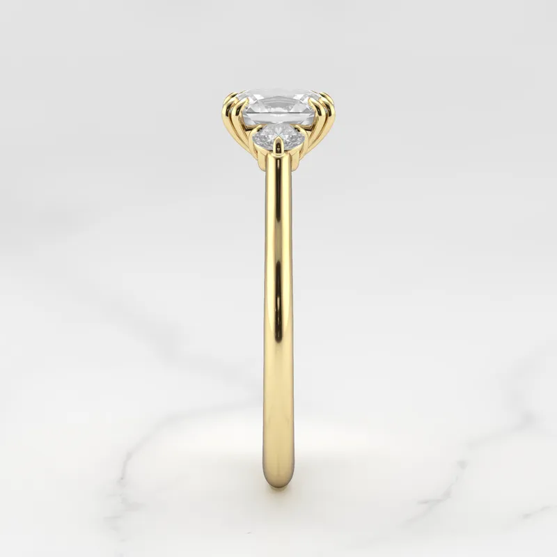 Cushion Diamond Ring With Accent Stones view 10