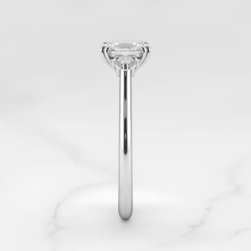 Cushion Diamond Ring With Accent Stones view 11