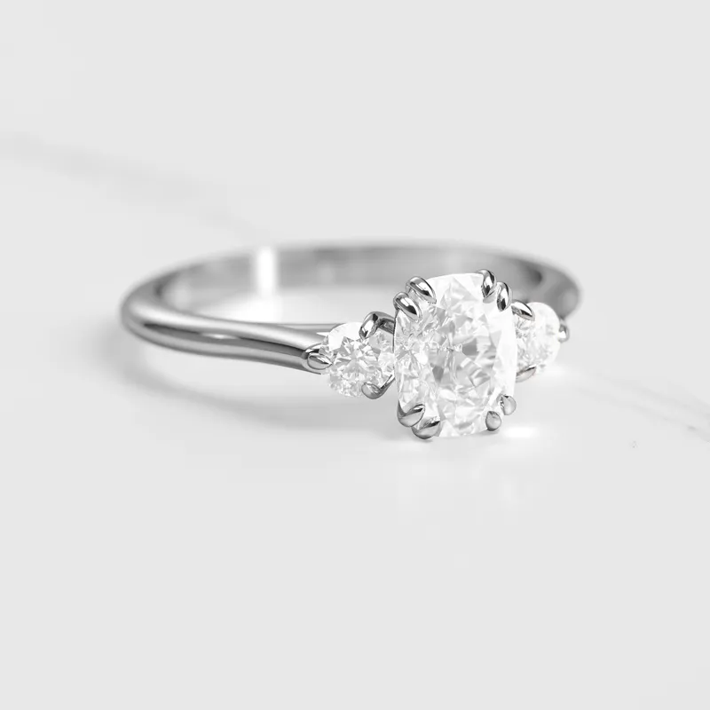 Cushion Diamond Ring With Accent Stones view 5