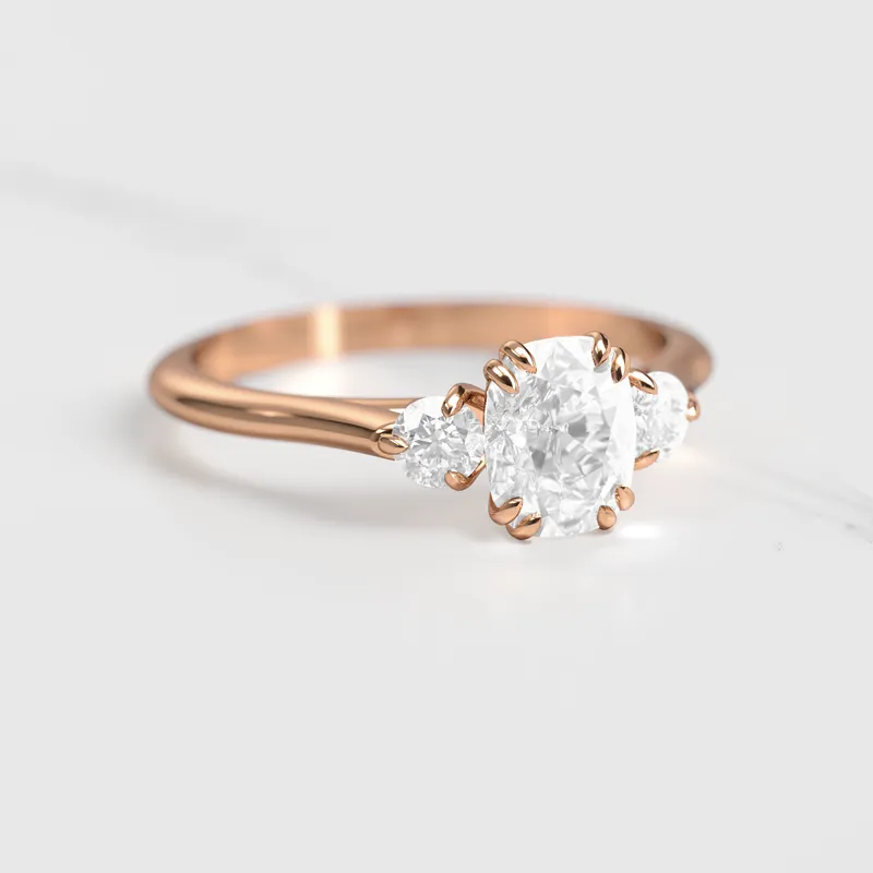 Cushion Diamond Ring With Accent Stones view 6