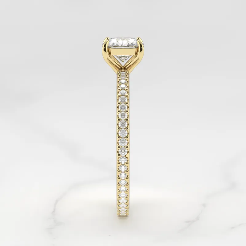 CUSHION FULL PAVE DIAMOND RING view 13