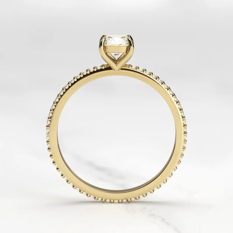 CUSHION FULL PAVE DIAMOND RING view 7
