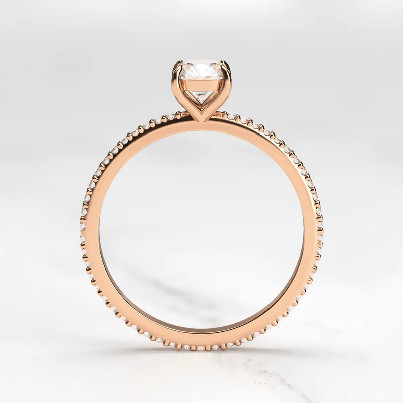 CUSHION FULL PAVE DIAMOND RING view 8