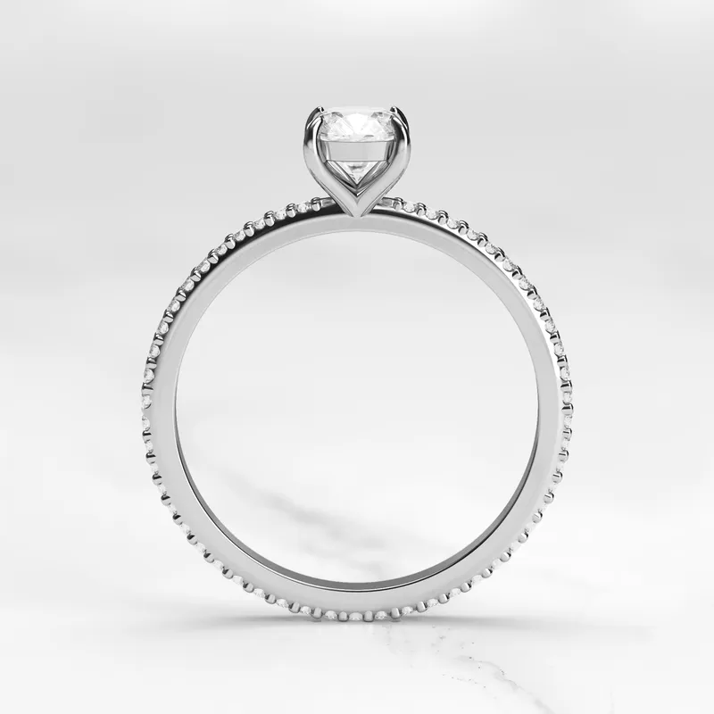 CUSHION FULL PAVE DIAMOND RING view 9
