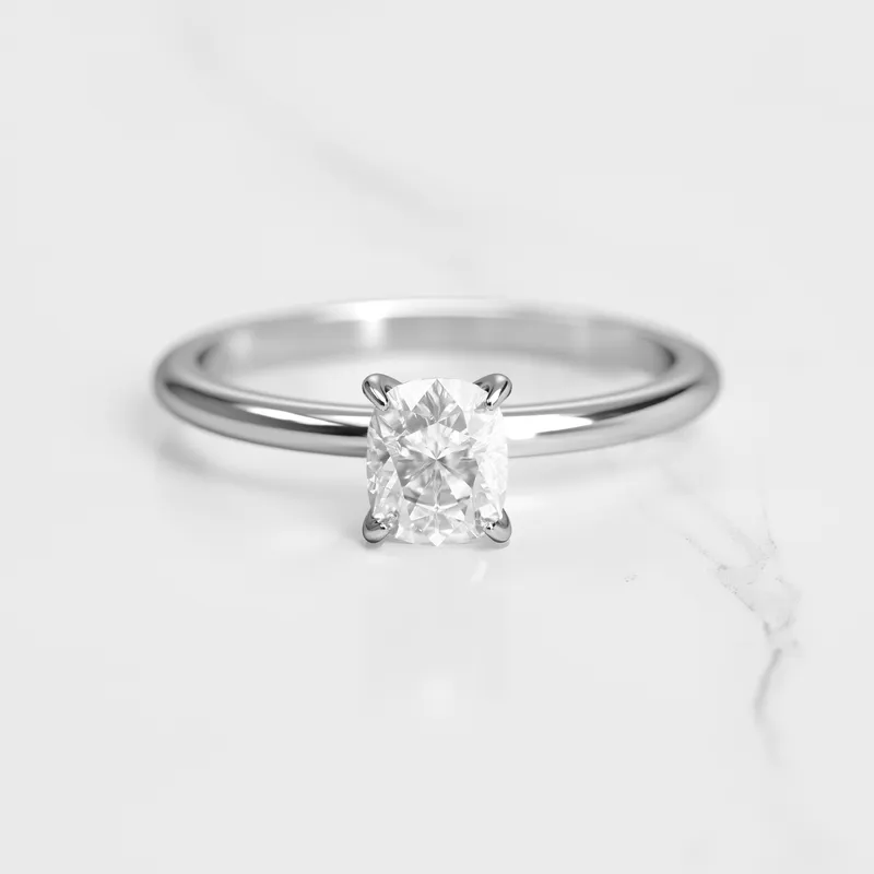 Cushion Solitaire Diamond Ring view 2