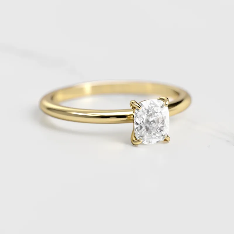 Cushion Solitaire Diamond Ring view 3