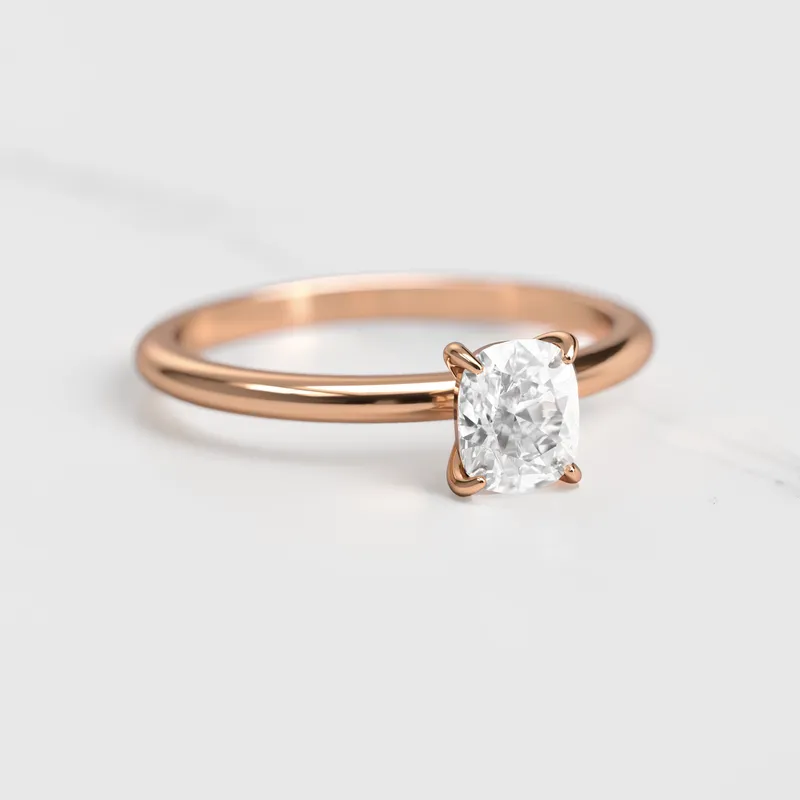 Cushion Solitaire Diamond Ring view 4