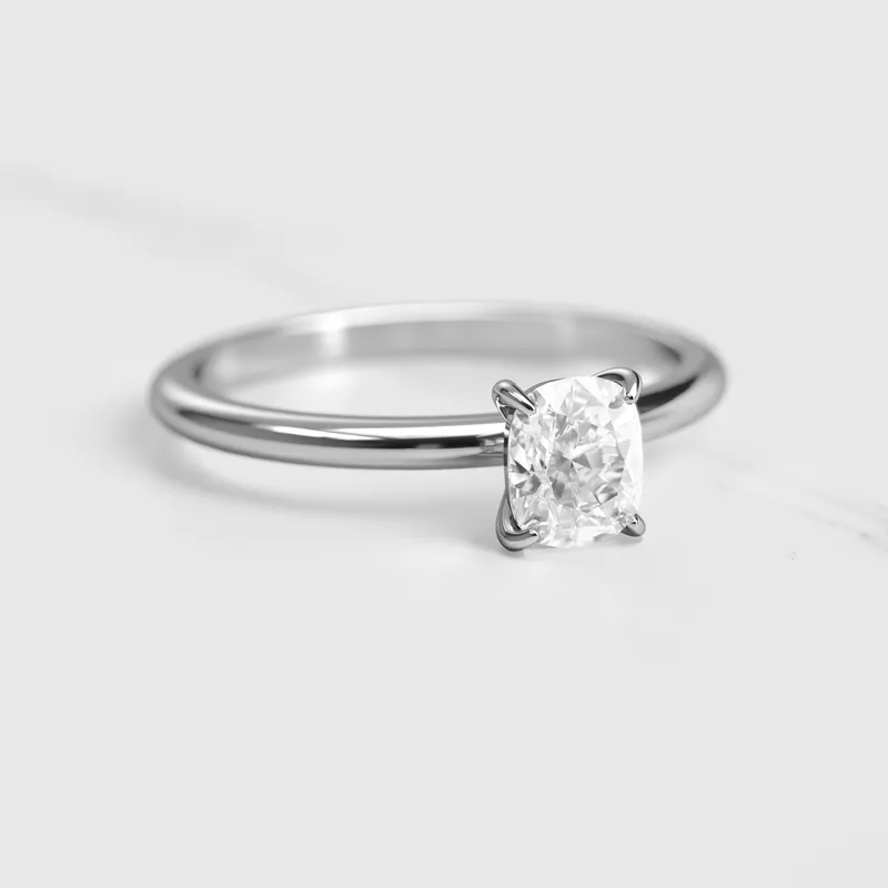 Cushion Solitaire Diamond Ring view 5
