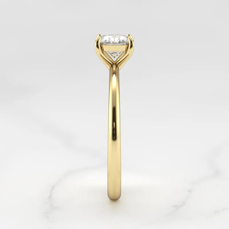 Cushion Tapered Solitaire Diamond Ring vy 10