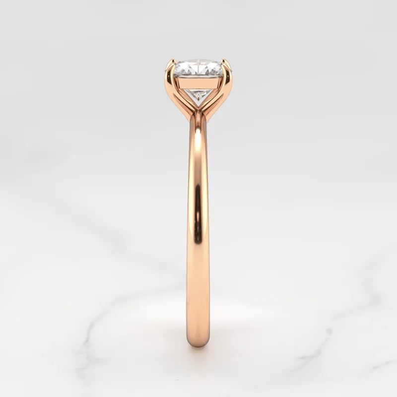 Cushion Tapered Solitaire Diamond Ring vy 11