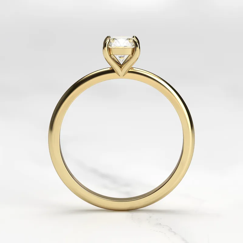 Cushion Tapered Solitaire Diamond Ring vy 7