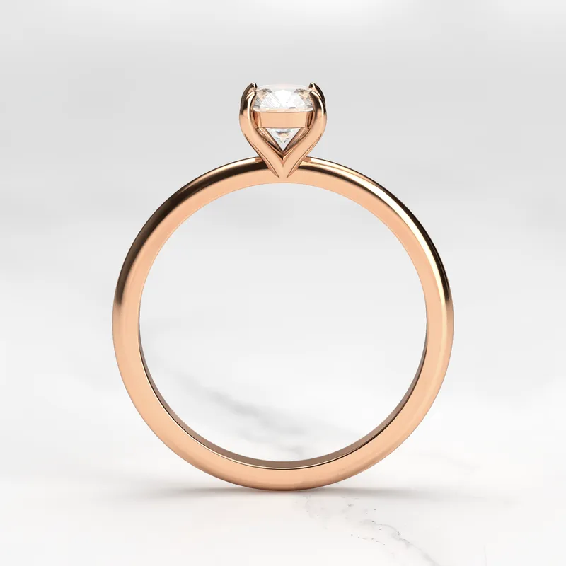 Cushion Tapered Solitaire Diamond Ring vy 8
