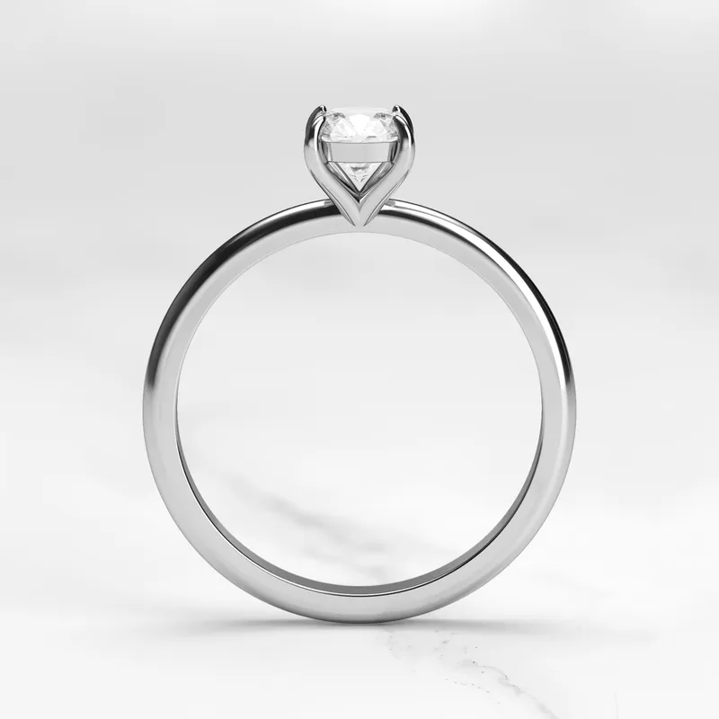 Cushion Tapered Solitaire Diamond Ring vy 9