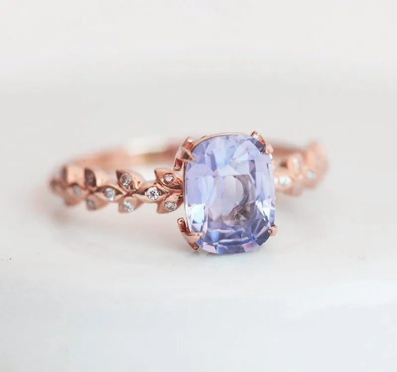CYRA LAVENDER SAPPHIRE DIAMOND RING view 11