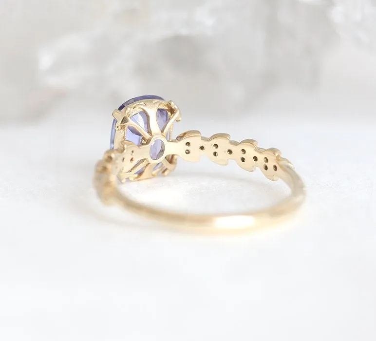 CYRA LAVENDER SAPPHIRE DIAMOND RING view 2