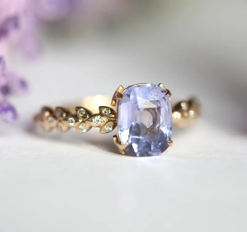 CYRA LAVENDER SAPPHIRE DIAMOND RING view 3