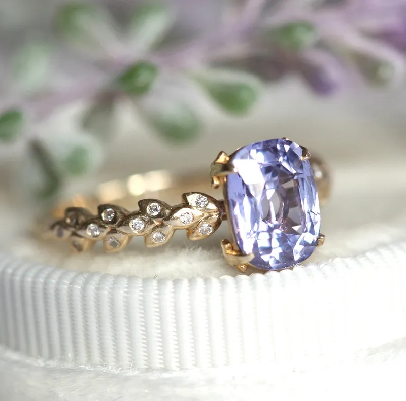 CYRA LAVENDER SAPPHIRE DIAMOND RING view 4